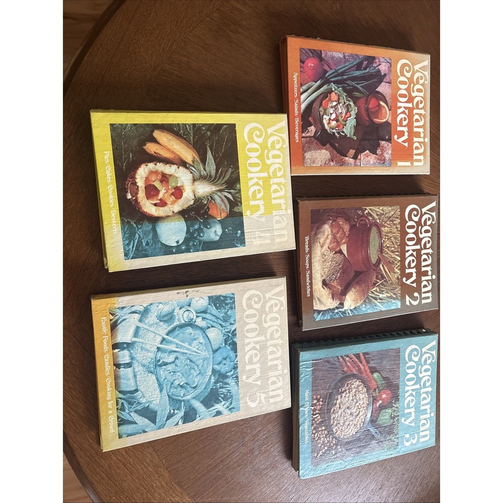 Vegetarian Cookery Cookbooks Volumes 1-5 1971 Pacific Press Vintage